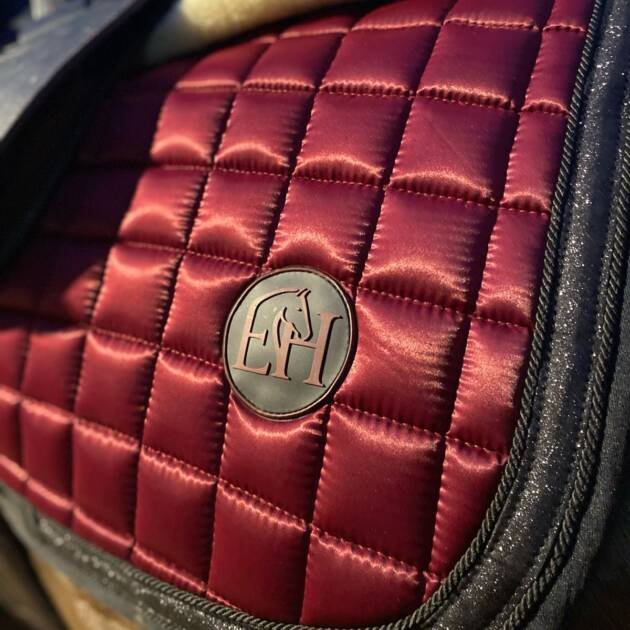 Burgundy & Black Saddle Pad